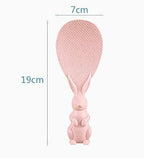 Rabbit Standing Non-Stick  Rice Spoon,Vertical Kitchen Serving Spoon (Pack of 2)