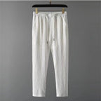 Men's Crinkled Co-Ord Set White