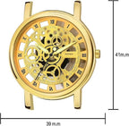 Unique Gold Dial Leather Analog Watch - for Men